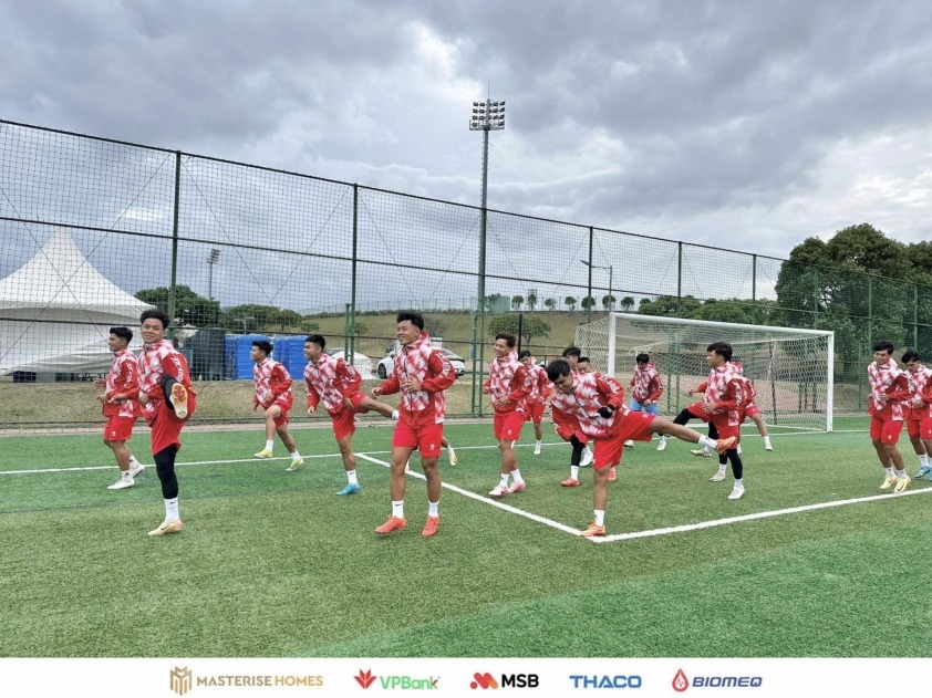 U17 PVF tham dự giải giao hữu tại Hàn Quốc (Ảnh: PVF)